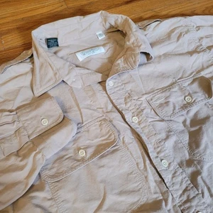Camisa Gitman Bros XL Caqui Botón 2 Bolsillos en el Pecho 100% Algodón Hecha en EE. UU. Tostada - Imagen 1 de 7