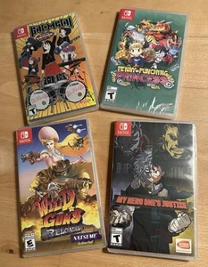 4 Game Switch Lot-Gal Metal, Penny Punching Princess, Wild Guns, My Hero’s One J - Picture 1 of 10