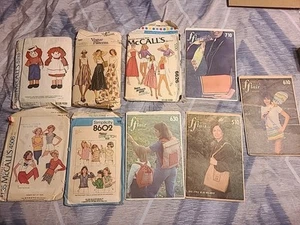 Vintage Sewing Patterns Lot Simplicity McCall's Crafts Clothing Accessories - Picture 1 of 19