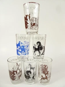 6 Swanky Swig Kiddie Juice Glasses ANIMALS - Picture 1 of 5