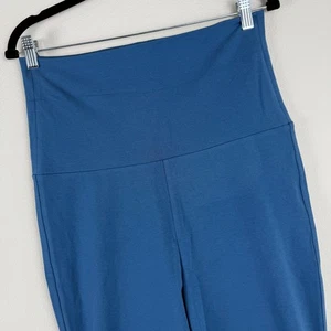 Lands End Starfish Straight Leg High Rise Yoga Pants Evening Blue M/T 10-12 - Picture 1 of 10