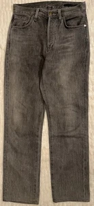 GOLDSIGN Jeans, Button Fly High Waist Straight Leg, Gray, 25 - Picture 1 of 10
