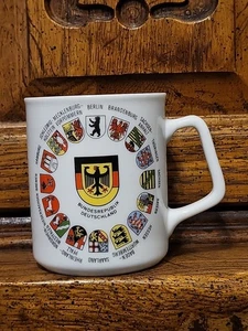 Taza de recuerdo alemana vintage Berlin Reutter Porzellan Bundesrepublik Deutschland - Imagen 1 de 8