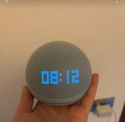 Alexa Echo Dot Con Orologio Azzurro 5 Gen - Spedizione 24H  - Immagine 1 di 3