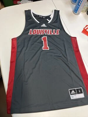 Adidas Louisville Cardinals Basketball Jersey Dark Grey #1 H59120 Mens Small - Image 1 of 4