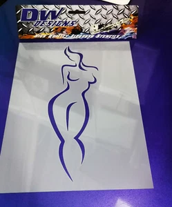 Nude female silhouette airbrush art craft stencil - Picture 1 of 1