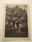 KP15) Angkor Wat Religious Temple Krong Siem Reap Cambodia 1887 Engraving