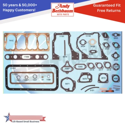For 1930-1932 Plymouth Model PB Model U Model PA Engine Gasket Rubber Seal Set - Image 1 of 3