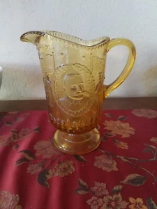 C. 1898 Admiral George Dewey "Gridley You May Fire When Ready" Amber Pitcher - Picture 1 of 24