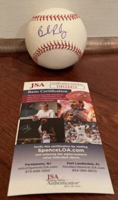 Brendan Rodgers Autographed Signed Rawlings MLB Baseball Rockies JSA COA - Image 1 of 3