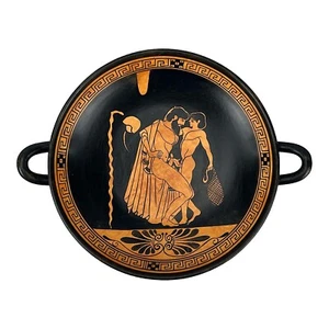 Man with a Boy Homosexual Love Gay Kylix Ancient Greek Pottery - Picture 1 of 5