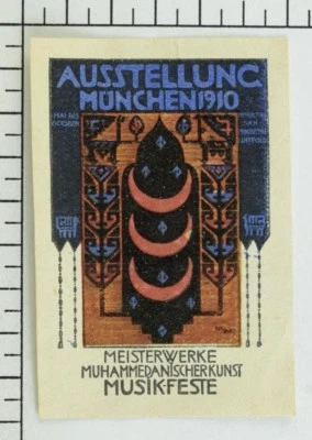C.1900-10 Ausstellung Munchen Meisterwerke Label Poster Stamp P34 - Image 1 of 2