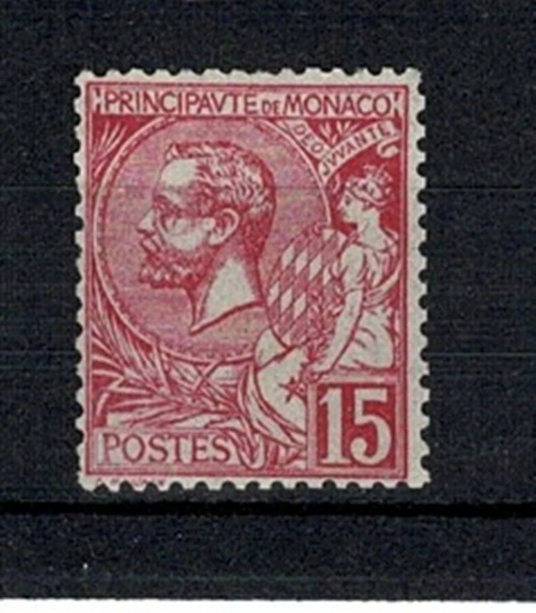 MONACO STAMP YVERT 15 " PRINCE ALBERT Ist 15 c ROSE " MNH VF  W327 - Image 1 of 1