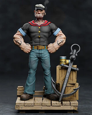 1/24 1/18 Popeye The Sailor Unpainted Unassembled Model Garage Kit - Image 1 of 2