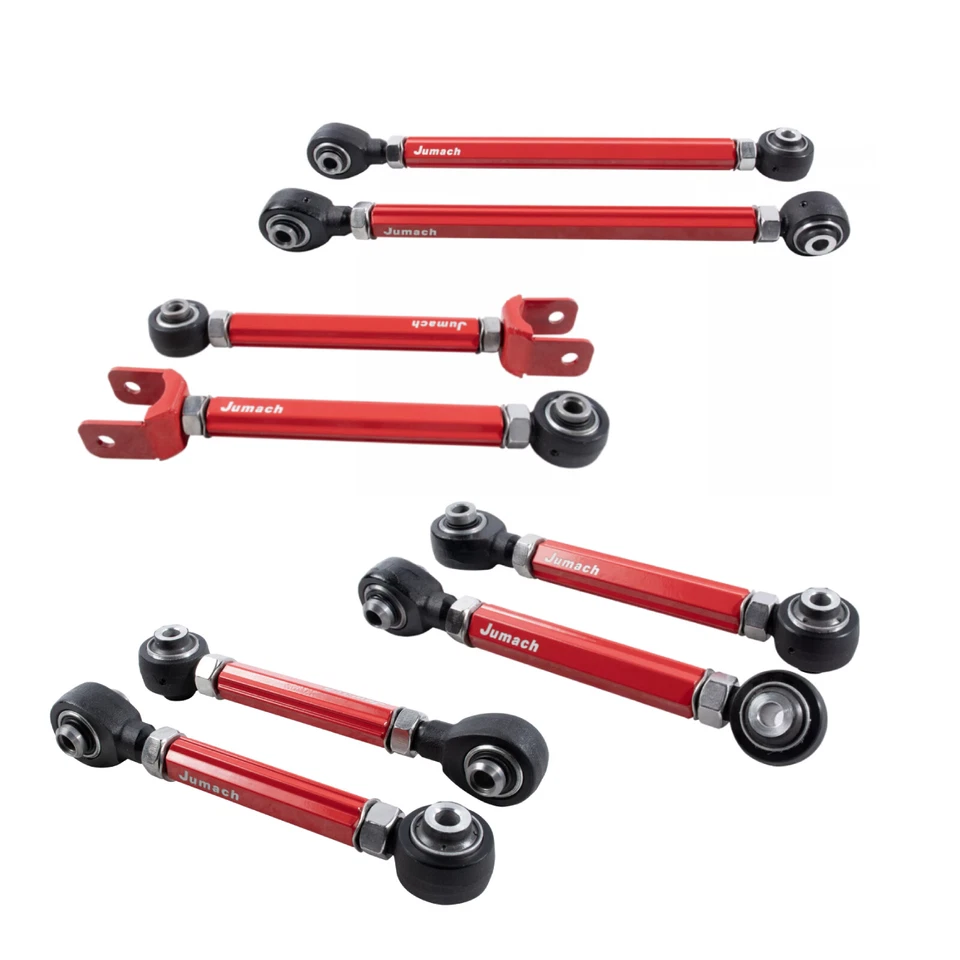 8pc Adjustable Rear Camber+Trailing+Toe Arms For BMW E90 E92 E93 325i 328i 330i Foto 1 de 4