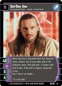 STAR WARS TCG WOTC JEDI GUARDIANS QUI-GON JINN (B) 68/105 FOIL GEM MINT - Picture 1 of 1
