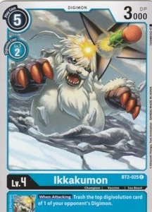 BANDAI DIGIMON CARD GAME - IKKAKUMON BT2-025 C - BLUE - Picture 1 of 2