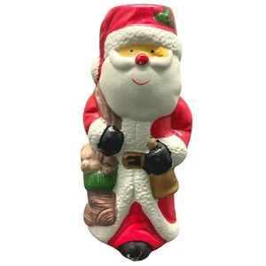 Kerzenhalter Happy Santa Heiligabend Vintage Keramik alt St Nick - Bild 1 von 8