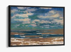 FERDINAND KATONA, LANDSCAPE WITH SPRING CLOUDS -FLOAT EFFECT CANVAS ART PRINT - Picture 1 of 12