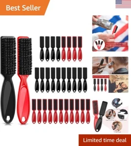 30 Pcs Barber Cleaning Brush Set - Nylon Hair Styling Tool for Men - Black/Red - Picture 1 of 9