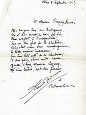 "LETTRE  POEME EN GASCON de FERDINAND BERNEDE à R.CUZACQ(ECRIVAIN GASCON) 1955