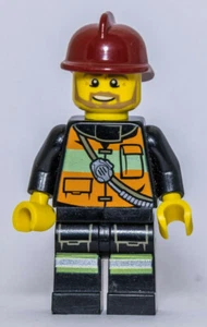 LEGO®-Minifigur Feuerwehrmann dunkelroter Helm Set 30221 Fire Car cty369 cty0369 - Bild 1 von 2