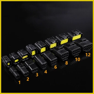 1-12 Pin Electrical Cable Wire Connector Plug Waterproof 1.8mm Series Car Auto - Image 1 of 4