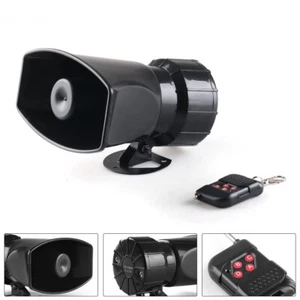12V Wireless Remote Control 7 Sound Horn Warning Alarm Megaphone Siren Speaker - Picture 1 of 8