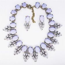 Chunk Crystal Pendant Fashion Choker Bib Party Statement Necklace Jewelry Women