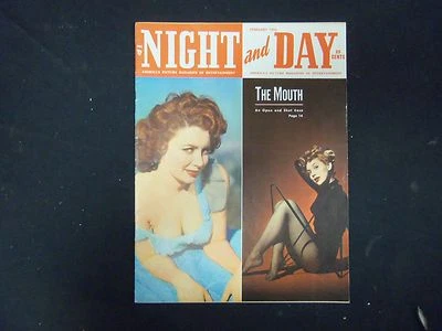 1955 FEB NIGHT AND DAY MAGAZINE-NICE COVER PHOTOS & INSIDE PHOTOS & ADS -ST 3250 - Image 1 of 4