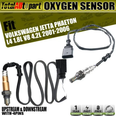 2x Sensores de oxígeno O2 para Volkswagen Phaeton 04-06 4,2 L aguas abajo izquierda y derecha Foto 1 de 4