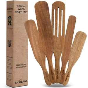 Wooden Spurtle Set | Premium Wooden Serving Utensils | Spurtles Kitchen Tools - Picture 1 of 6