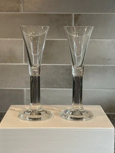 Colonna Graphics by Thomas Black Stripe Stem Cordial Glasses 6”H (set of 2) - Picture 1 of 5