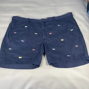 Polo Ralph Lauren Shorts -Mens 50B - Bedford Chino - 8” Blue Embroidered Flags - Picture 1 of 10