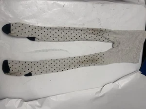Childrens 12-14 leggings/stockings gray with black spots - Picture 1 of 3