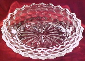 Fostoria American Serving Bowl Elegant Glass Oval Clear Vintage Good Condition - Picture 1 of 3