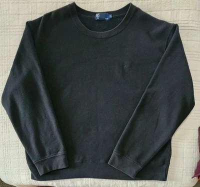 Polo Ralph Lauren Vtg Crew Sweatshirt Mens XL Black Embroidered Pony Made In USA - Image 1 of 4
