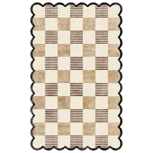 Striped Modern Designer Rugs Handmade Rugs Luxurious Comfort and Hand Tufted - Foto 1 di 5