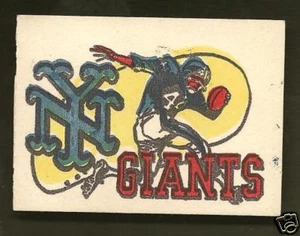New York Giants 1961 Topps Flocked Sticker Insert - Picture 1 of 2