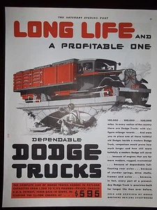 1931 Dodge Trucks Long Life and Profitable One Original Advertisement  - Bild 1 von 1