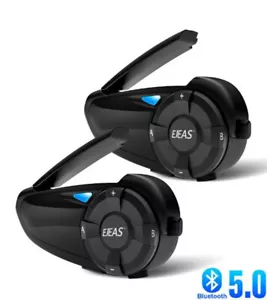 2 PCS Ejeas Q7 Motorcycle Helmet Headset Intercom 7 Rider Interphone Bluetooth 5 - Picture 1 of 20