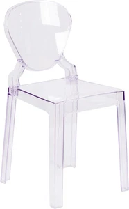 Modern Ghost Chair in Transparent Crystal with Tear Back - Dining Accent Chairs - Picture 1 of 5