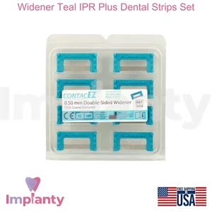 Juego de tiras dentales Widener Teal IPR Plus revestimiento de diamante de acero inoxidable grueso - Imagen 1 de 5