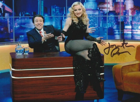 Jonathan Ross Hand Signed 10x8 Inch Photo With Madonna Cover
