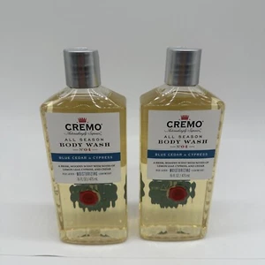 Cremo Body Wash Blue Cedar & Cypress No 04 Full Size 16 fl oz- 2 Pack NEW Sealed - Picture 1 of 2
