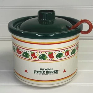 Rival Little Dipper Crockpot Electric w/ Original Lid & Spoon 3204D Hot Pepper - Picture 1 of 6