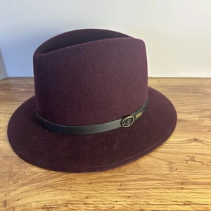 Dobbs 5TH Avenue Burgundy Wool Hat Fedora- size 6 7/8 Made in USA - Picture 1 of 11