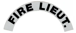 FIRE LIEUT. -  HIGHLY REFLECTIVE Fire Helmet Crescent DECALS - A PAIR - Picture 1 of 1