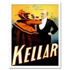 Kellar The Magician Vintage Advertising 12X16 Inch Framed Art Print