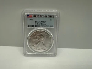 2022 $1 Silver Eagle PCGS MS69 First Day of Issue - Picture 1 of 2